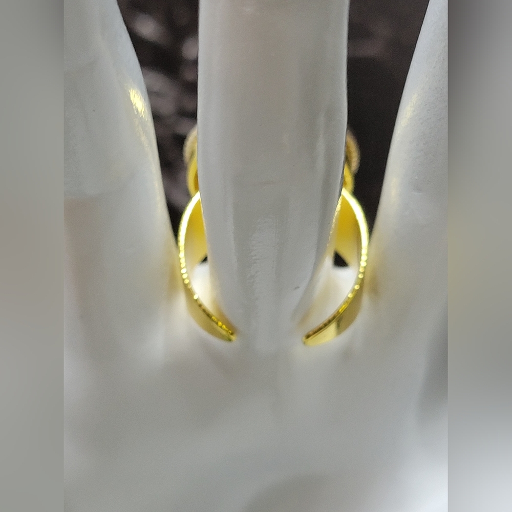 Chanel Button Adjustable Statement Ring, New - image 3